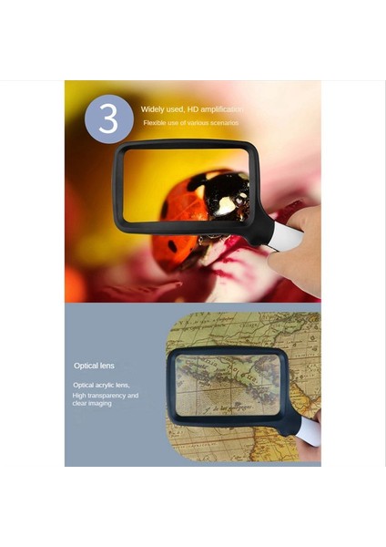 2 Adet Katlanır Elde Taşınır Büyüteç Cam Yaşlılar Okuma Gazete Yüksek Tanımlı Akrilik Büyüteç (Yurt Dışından) modelleri