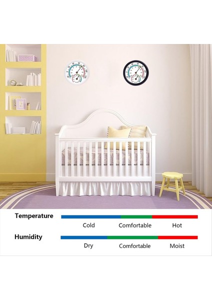 2pcs Mini Iç Mekan Termometresi Higrometre 2 1 Sıcaklık Nemi Duvar Için Dış Mekan Monitör Göstergesi Siyah (Yurt Dışından) fiyatları