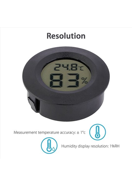 25 Paket Higrometre Termometre Dijital LCD Monitör Nem Ölçer Göstergesi Nemlendiriciler Için (Yurt Dışından) indirimleri