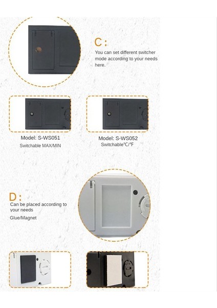 4pcs Araç Sürüngen Termometresi S-WS05 Balık Tankı Için Mini Termo-Higrometre ℃/℉ Beyaz (Yurt Dışından) fırsatları