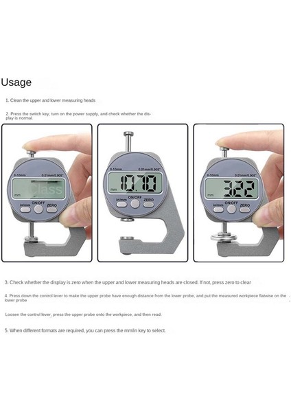 Mini Hassas Dijital Kalınlık Göstergesi Ölçer Test Cihazı Mikrometre Kalınlığı Sivri Başlık 0 - 10 mm Dirsek Stili (Yurt Dışından) fırsatları