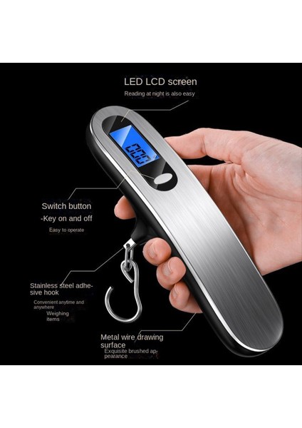 Dijital Bagaj Paslanmaz Çelik Ölçekli Hanehalkı Taşınabilir Ölçek 50KG Asma Yapı Ölçeği Balıkçılık Ölçeği (Yurt Dışından) modelleri