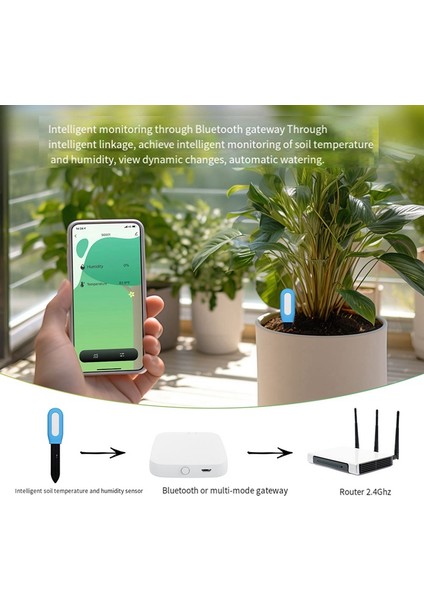 Tuya 2-1 Arada Toprak Nem Ortam Sıcaklık Test Ölçer Bitki Akıllı Ölçüm Aleti Bitki Bahçecilik Aracı (Yurt Dışından) modelleri