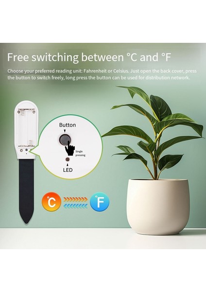 Tuya 2-1 Arada Toprak Nem Ortam Sıcaklık Test Ölçer Bitki Akıllı Ölçüm Aleti Bitki Bahçecilik Aracı (Yurt Dışından) fırsatları