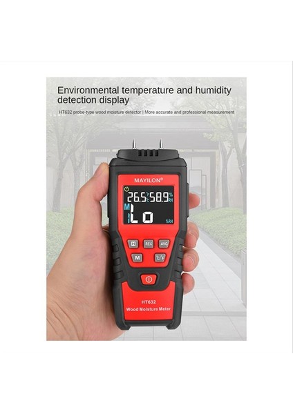 Mayilon HT632 Ahşap Nem Ölçer Duvar Su Test Cihazı Dijital Nem Metre Iki Pin Higometre Beton Dedektörü (Yurt Dışından) fırsatları