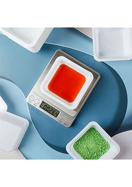 250 Paket Tartım Tekneleri Orta 100ML Kare Tek Kullanımlık Plastik Tepsiler Ölçekli Anti Statik Plastik Pan Laboratuvarı Tartım Yemekleri (Yurt Dışından) indirimleri