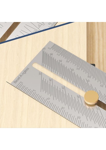 Woodworking Scribe Cetveli Çok Func Square Cetvel Işareti Işareti Ölçüm Düzen Aracı Ayarlanabilir Eğim Göstergesi (Yurt Dışından) indirimleri