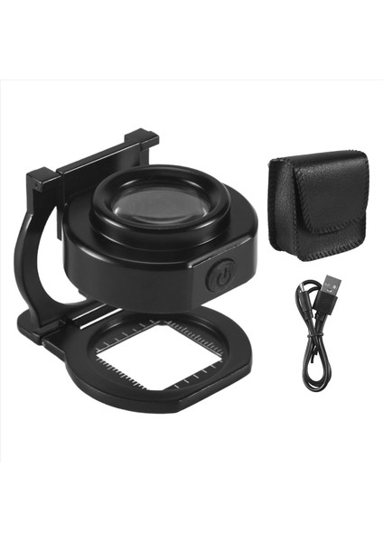 6 Işık USB Üç Katlı Masaüstü Taşınabilir Metal Göz Loupe Ölçekli Dikiş Magnifleme Camına Sahip 25X Loupe Büyüteç (Yurt Dışından) fiyatları