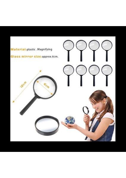 Çocuklar Büyüteç Cam 40 Adet Plastik El Tipi Mini Taşınabilir Büyüteç Küçük Çocukları Büyüteç Için Oyuncaklar Explorer (Yurt Dışından)