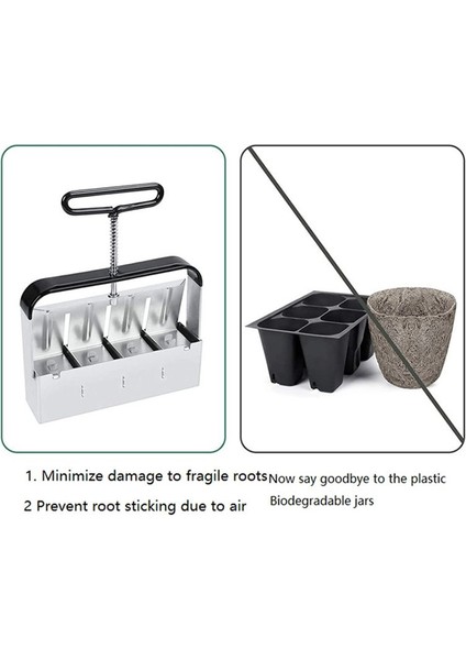 Tutlu Toprak Bloku Maker Kalıp Engelleme Aracı Tohum Başlangıç Çimlenmesi (Yurt Dışından) modelleri