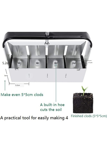 Tutlu Toprak Bloku Maker Kalıp Engelleme Aracı Tohum Başlangıç Çimlenmesi (Yurt Dışından) indirimleri