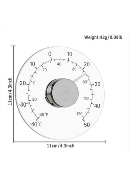 Iç Mekan Dış Pencere Termometresi Şeffaf Kadran Hava Termometresi Ev Ofisi Için Doğru Okumalar (Yurt Dışından) indirimleri