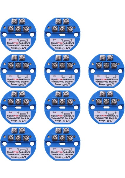 10X Rtd PT100 Sıcaklık Verici DC24V Eksi 50 - 100 Derece Çıktı 0-10V (Yurt Dışından)
