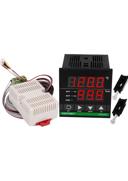 Sinotimer Sıcaklık Nem Kontrolörü MH0302 Panel Monte Dijital Sıcaklık ve Nem Kontrolör Sensörü (Yurt Dışından)