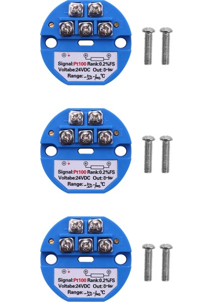 3x Rtd PT100 Sıcaklık Verici DC24V Eksi 50 ~ 100 Derece Çıktı 0-10V (Yurt Dışından)