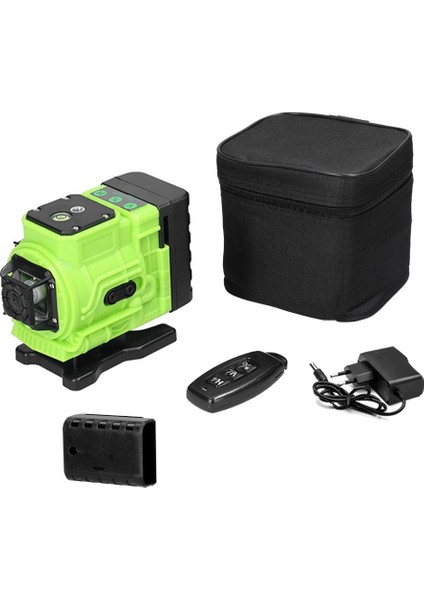 3D 12 Çizgiler Lazer Seviyesi 360 Kendinden Ele Düzenli Fonksiyon Tespit Aracı Çok Yönlü Zemin Duvar Etiketi Ab Fişi (Yurt Dışından)