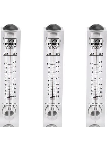 3x Siyah Ayarlanabilir Düğme 0 1-1 Gpm Panel Tip Su Akış Ölçer Lzm-15 (Yurt Dışından)
