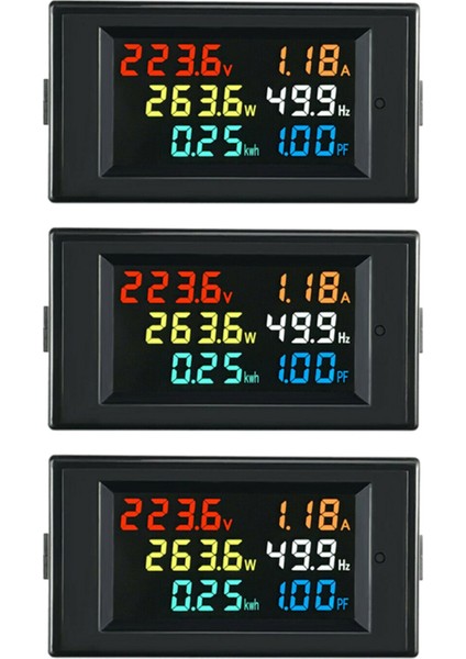 3x 6 ve 1 Ac Monitör D69-2058 Ac Dijital Voltaj ve Akım Güç Frekans Faktörü Elektrik Ölçer (Yurt Dışından)