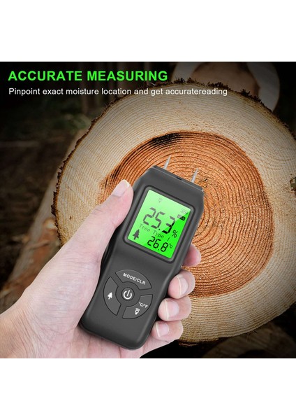 2x Dijital Nem Ölçer Su Dedektörü Nem Test Cihazı Pim Tipi Arkadan Aydınlatmalı LCD Ekran Ahşap Nem Test Cihazı (Yurt Dışından) modelleri