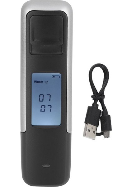 Taşınabilir Temassız Üfleme Alkol Polisi Yüksek Hassasiyetli Test Cihazı Dijital Ekran USB Şarj Edilebilir Bac 1 (Yurt Dışından)