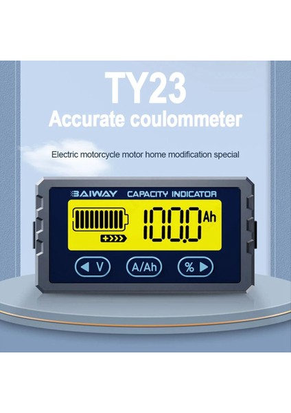 Baiway Pil Test Cihazı 8V-120V 100A Coulomb Metre Kapasite Göstergesi Lityum Iyon Dedektörü Coulomb Metre Voltmetre A (Yurt Dışından) modelleri