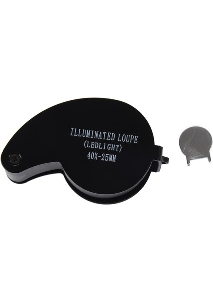2pcs 40X 25MM Gözler Optik Cam Loupe Büyüteç Büyütme LED Işık (Yurt Dışından) fırsatları