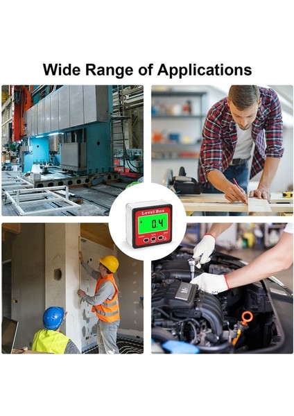 Dijital Seviye Kutusu Uzun Sürücü Açısı Bulucu 90 Derece Seviye Gösterge Mafyası Gösterge Mşalı Arka Işıklı Incinometre (Yurt Dışından)