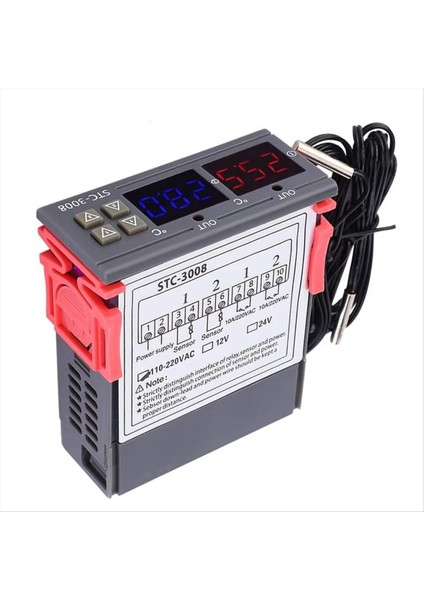 Çift Dijital STC-3008 Sıcaklık Denetleyicisi Prob Sıcaklık Kontrolörlü Iki Röle Çıkışı Termostat Isıtıcı B (Yurt Dışından) fiyatları