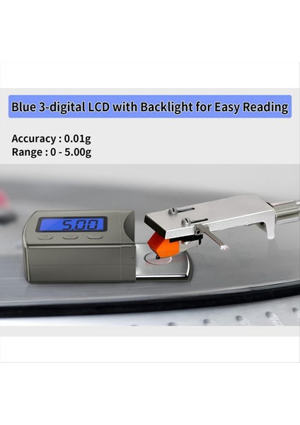 Mini Dijital Turntable Stylus Kuvvet Göstergesi Yüksek Hassasiyet 0 1g/5g LCD Arka Işık Mavi Okuma Kolu Fono Kartuşu (Yurt Dışından) modelleri