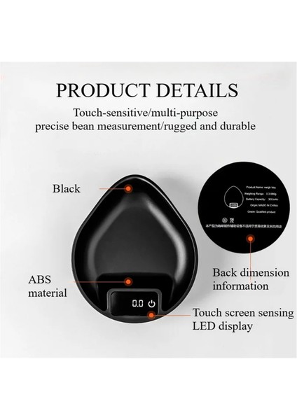 Mini Kahve Ölçekli Espresso Tartı Ekran Tepsisi Taşınabilir Çok Fonksiyonlu Küçük Ölçekli Ev Mutfak Kafe Kullanımı (Yurt Dışından) fırsatları