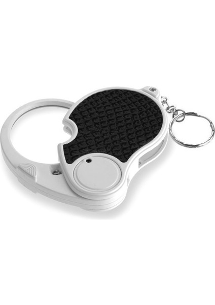3pcs 5x Ticaret Loupe Büyütme Cam LED Lamba Cebi Büyüteç Taşınabilir Katlama Anahtarlık (Yurt Dışından) fiyatları