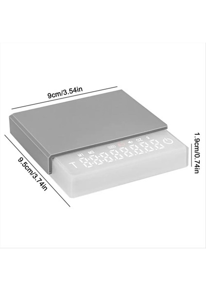 Yeni Up Dijital Kahve Mutfak Mutfak Ölçeği Zamanlayıcı 0 1 Hassas USB Şarj Edilebilir Hafif Ağırlık Mini Dijital Ölçekli Ana Sayfa (Yurt Dışından) indirimleri