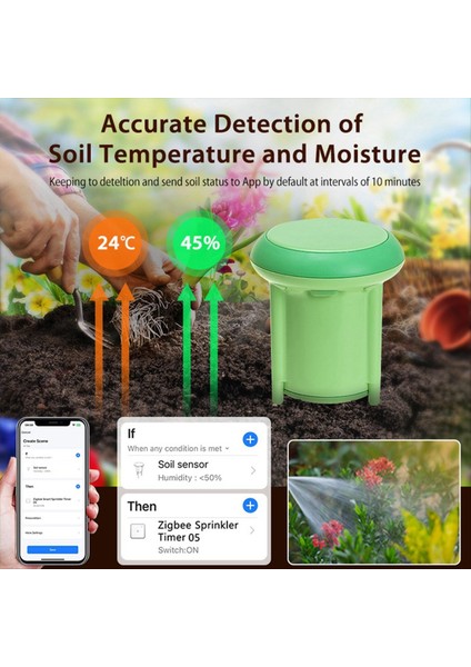 Tuya Zigbee Toprak Nemi Ölçer Sıcaklık Nem Test Cihazı Bitki Monitörü Bahçe Dikimi Için Su Geçirmez Dedektörü (Yurt Dışından) fiyatları