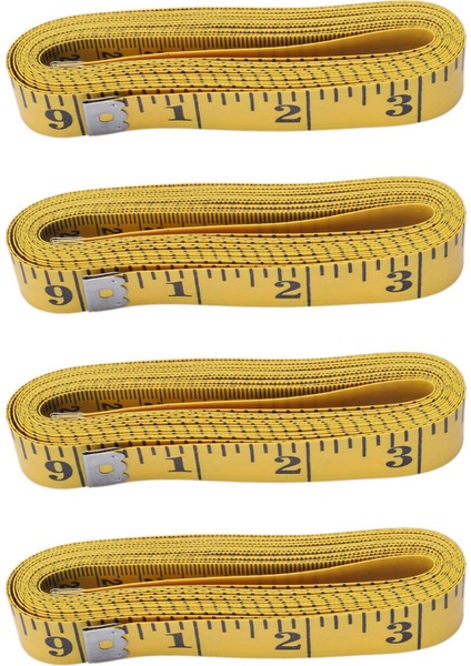 4x Yumuşak 3 Metre 300CM Dikiş Terzi Bant Gövdesi Ölçüm Ölçüm Cetvel Dressinging (Yurt Dışından)
