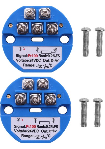 2x Rtd PT100 Sıcaklık Verici DC24V Eksi 50 - 100 Derece Çıktı 0-10V (Yurt Dışından)