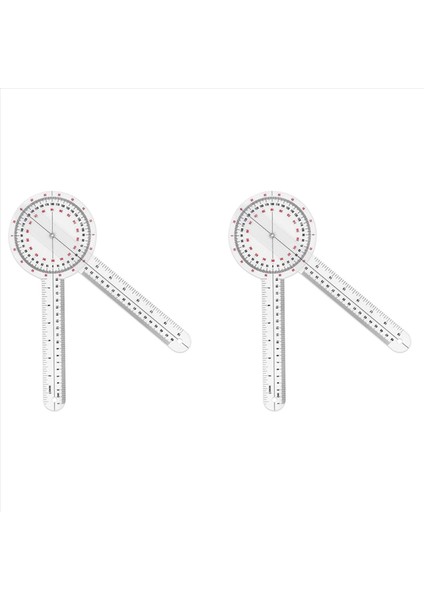 2x 12 Inç Gonyometre Şeffaf Ortopedik Açı Cetvel Goniyometre 360 Derece Vücut Ölçümü Için Spinal Gonyometre (Yurt Dışından)