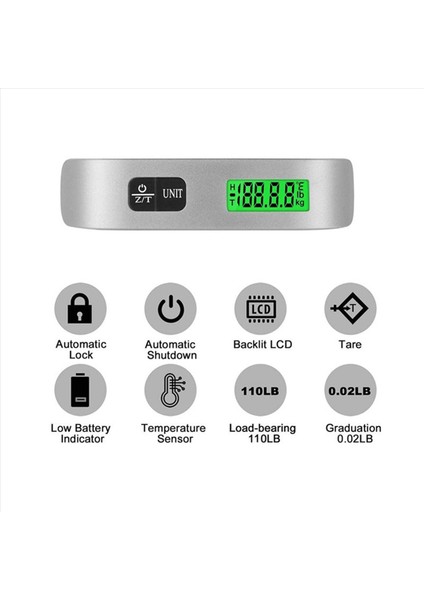 2x LCD Dijital Asma Ölçekli Bagaj Bavul Bagaj Ağırlık Ölçekleri Ağırlık Aracı Için Kemer ile 50KG/110LB (Yurt Dışından) fırsatları