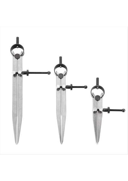 3 Parça Ayarlanabilir Kilitlenebilir Yay Kanadı Bölücü 4/6/8 Inç Karbon Çelik Kaliper Ölçüm Aracı Deri Pusula (Yurt Dışından)