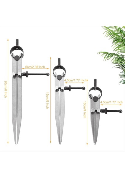 3 Parça Ayarlanabilir Kilitlenebilir Yay Kanadı Bölücü 4/6/8 Inç Karbon Çelik Kaliper Ölçüm Aracı Deri Pusula (Yurt Dışından) fiyatları