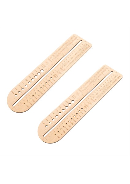 Örgü Ölçüm Cetveli Örgü Iğne Gösterge Tığ Işaretini Ahşap Tığ Işgali Diy Örgü Ahşap Çorap Örgü Aracı (Yurt Dışından)