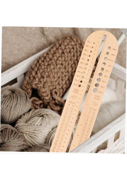 Örgü Ölçüm Cetveli Örgü Iğne Gösterge Tığ Işaretini Ahşap Tığ Işgali Diy Örgü Ahşap Çorap Örgü Aracı (Yurt Dışından) fırsatları