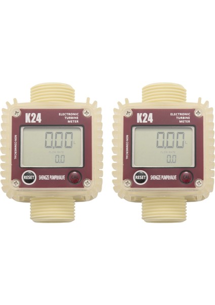 2x K24 Türbin Dijital Yağ Yakıt Akışı Ölçer Kimyasallar Için Sıvı Su (Yurt Dışından)