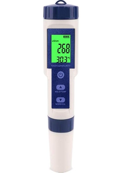 5 Su Kalitesi Test Cihazı Ph Tuzluluk Sıcaklık Test Kalemi Tds Içmek Için Arka Işıkla Tds (Yurt Dışından)