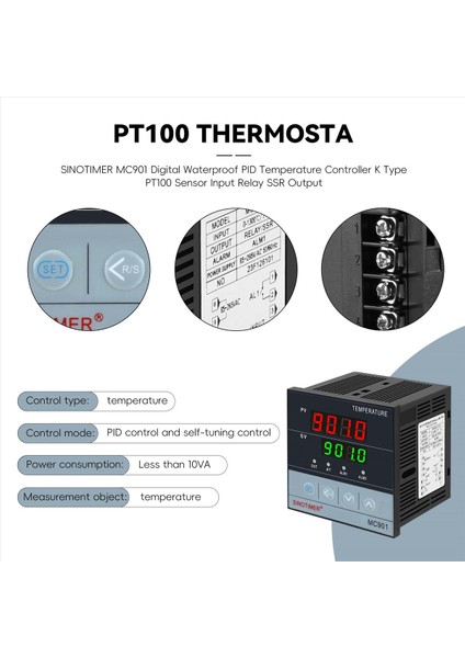 Sinotimer MC901 Dijital Su Geçirmez Pıd Sıcaklık Denetleyicisi K Tip PT100 Sensör Giriş Rölesi Ssr Çıkışı (Yurt Dışından) indirimleri