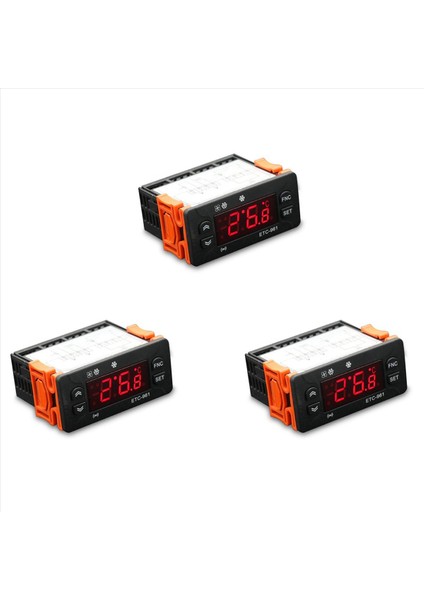 3x ETC-961 Termostat Sıcaklık Denetleyicisi Nem Kontrol Termometre Higometre Soğutma Alarmı 220V Ntc Sensörü (Yurt Dışından)