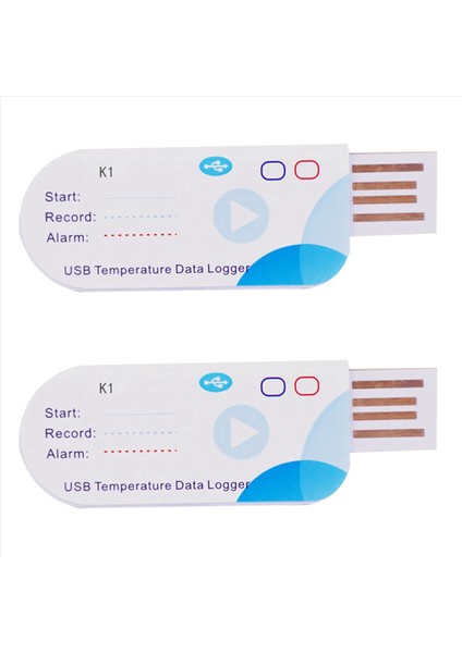 2x USB Sıcaklık Veri Günlüğü 14400 Puan USB Raporu 60 Gün IP65 Tek Kullanımlık Kayıt Cihazı (Yurt Dışından)