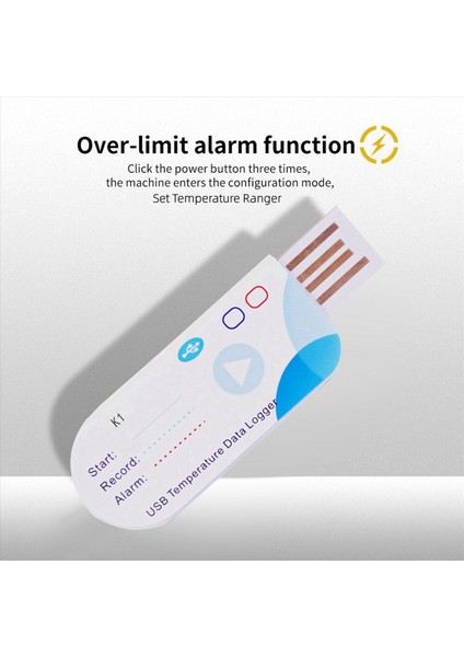 2x USB Sıcaklık Veri Günlüğü 14400 Puan USB Raporu 60 Gün IP65 Tek Kullanımlık Kayıt Cihazı (Yurt Dışından) fırsatları