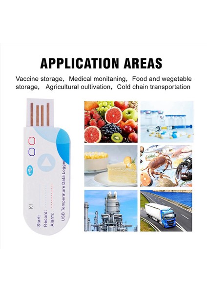 2x USB Sıcaklık Veri Günlüğü 14400 Puan USB Raporu 60 Gün IP65 Tek Kullanımlık Kayıt Cihazı (Yurt Dışından) indirimleri
