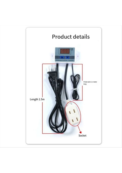 Dijital LED Sıcaklık Denetleyicisi Termostat Anahtarı Su Geçirmez Prob ve Sıcaklık Soketi Abd Fişi (Yurt Dışından) fırsatları