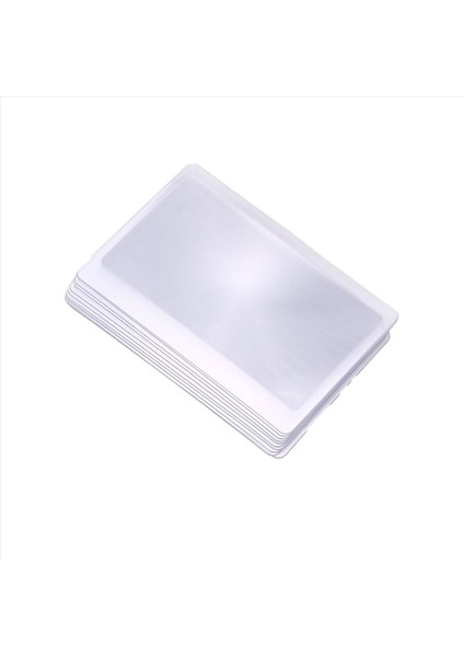 10X Cep Büyüteç / Büyüteç Cam Harita / Büyüteç / Okuma Yardımı Kredi Kartı Formatı 3 Kez Zoom Şeffaf (Yurt Dışından)